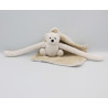 Doudou plat ours blanc grands bras WEEZBEE BNP PARIBAS