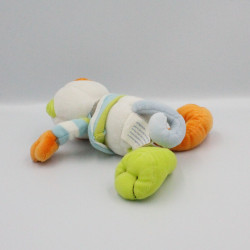 Doudou chat blanc bleu vert orange The Best  KIMBALOO