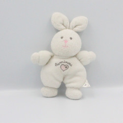 Doudou lapin blanc Luminou coeur