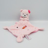 Doudou ours rose mouchoir POMMETTE