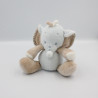 Doudou musical éléphant bleu beige NATTOU