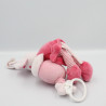 Doudou musical Mimi la souris rose fleurs NICOTOY KIABI