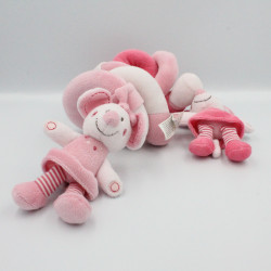 Spirale d'activités doudou Mimi la souris rose NICOTOY KIABI