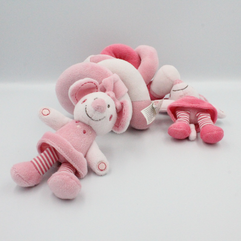 Spirale d'activités doudou Mimi la souris rose NICOTOY KIABI