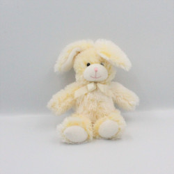 Doudou lapin jaune noeud satin GIPSY