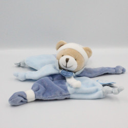 Doudou et compagnie plat ours bleu blanc Petit Chou