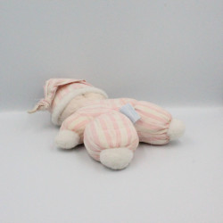 Doudou poupée lutin rayé rose TARTINE ET CHOCOLAT