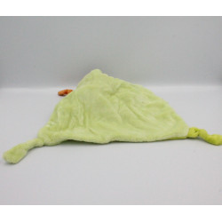 Doudou plat petit Ouistiti vert orange KIMBALOO