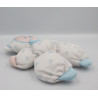 Doudou ancienne poupée chat chiffon blanc bleu FISHER PRICE