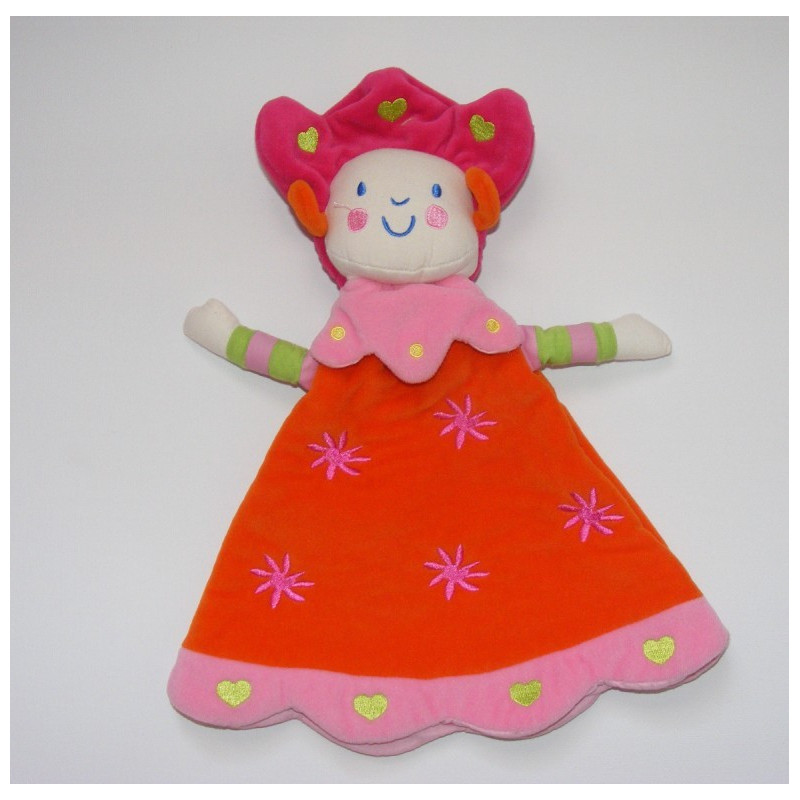 Doudou plat marionnette reine fée lutin Katherine Roumanoff VERBAUDET