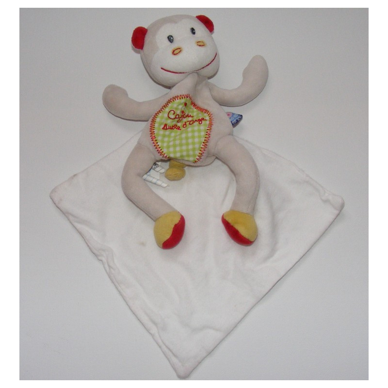 Doudou chien bleu mouchoir Cajou SUCRE D'ORGE