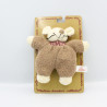 Doudou souris marron blanc JEMINI