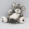 Doudou plat marionnette ours marron blanc TEX BABY