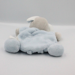 Doudou plat souris grise bleu oiseau vert NICOTOY