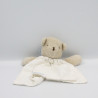 Doudou plat ours beige blanc TARTINE ET CHOCOLAT
