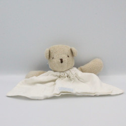 Doudou plat ours beige blanc TARTINE ET CHOCOLAT