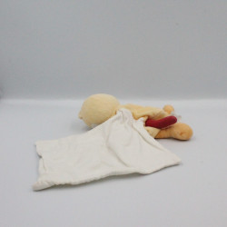 Doudou chat orange nez rouge mouchoir cajou SUCRE D'ORGE