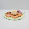 Doudou plat rond lapin Loupichou Doudou et compagnie