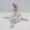 Doudou minnie déguisé en lapin rose mauve mouchoir DISNEY