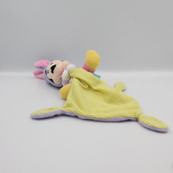 Doudou minnie déguisé en lapin rose mauve mouchoir DISNEY