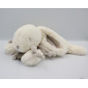 Doudou et compagnie lapin blanc gris beige tout doux Bonbon