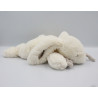 Doudou et compagnie lapin blanc gris beige taupe tout doux Bonbon 32 cm