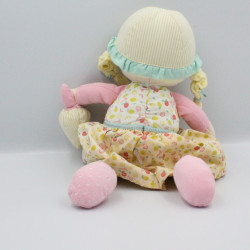 Doudou poupée chiffon Zest d'amour Fruit jaune vert rose COROLLE