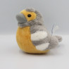 Doudou sonore oiseau gris jaune blanc GIPSY