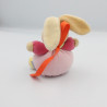 Mini doudou lapin rose vert KALOO
