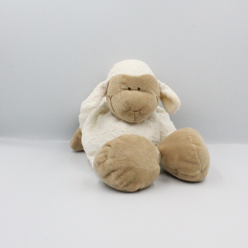 Doudou mouton blanc beige JOLLYBABY