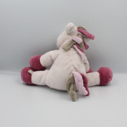 Doudou poney cheval rose beige étoile Victoria et Lucie NOUKIE'S