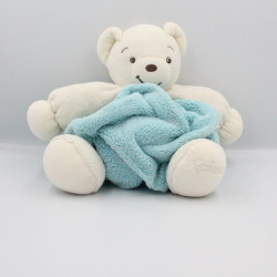 Doudou ours plume bleu ciel blanc KALOO