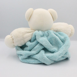 Doudou ours plume bleu ciel blanc KALOO