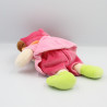 Doudou lutin poupée rose orange vert coeurs NICOTOY