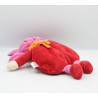 Doudou Poupée lutin grenadine rouge orange rose fleurs Corolle