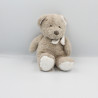 Doudou ours beige blanc étoiles POMMETTE