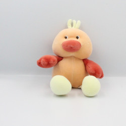 Doudou canard orange rouge vert SUCRE D'ORGE