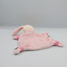 Doudou plat lapin blanc rose pois MES PETITS CAILLOUX CMP