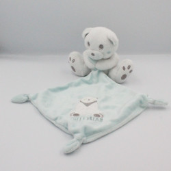 Doudou ours blanc mouchoir bleu sweet dream KIABI SIMBA TOYS