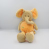 Doudou éléphant orange Safari DOUKIDOU