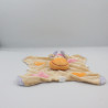Doudou plat girafe vache beige taches orange rose NATTOU