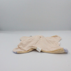 Doudou plat girafe vache beige taches orange rose NATTOU