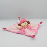 Doudou plat lutin poupée rose orange coeurs NICOTOY