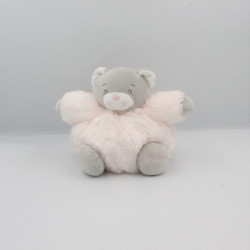 Doudou ours gris rose clair fourrure Fur KALOO