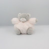 Doudou ours gris rose clair fourrure Fur KALOO