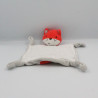 Doudou plat renard orange gris blanc VERTBAUDET