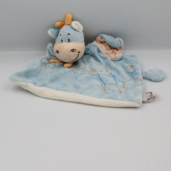 Doudou plat dragon bleu foulard orange BENGY