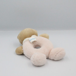 Doudou hochet ours beige rose NATTOU