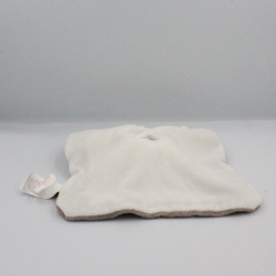 Doudou plat mouton agneau blanc gris Douceur OBAIBI LOT DE 2