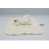 Doudou plat mouton blanc rose TOMAWAK EDITIONS